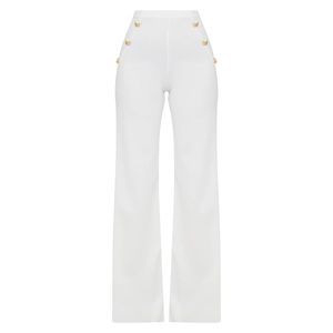 ✨HOST PICK✨ PLT White Military Button Trousers